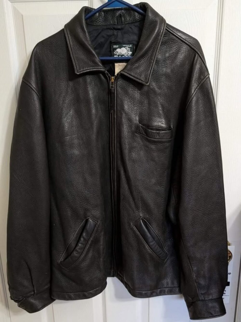 Men's Roots Leather Jacket - Size XL